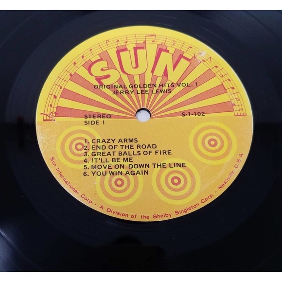 Jerry Lee Lewis Original 1969 Golden Hits Vol.1 Sun Records Vinyl Album LP 33 - Picture 9 of 10